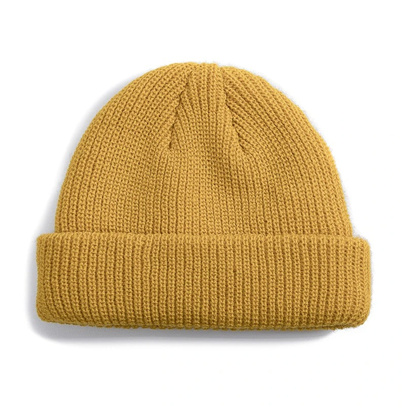 Gorro Beanie Tricô Canelado